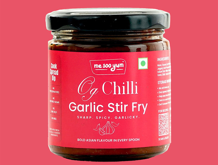 <h5><strong>One Jar. A Hundred Meals.</strong></h5><h2>Not Your Average Stir Fry</h2><p>Most stir fry are just heat. Ours have layers <br/>garlic, depth, and the kind of flavour that makes you<br/>pour more. The OG Chilli Garlic Stir Fry has been our<br/>most reordered product since day one.<br/><br/></p>